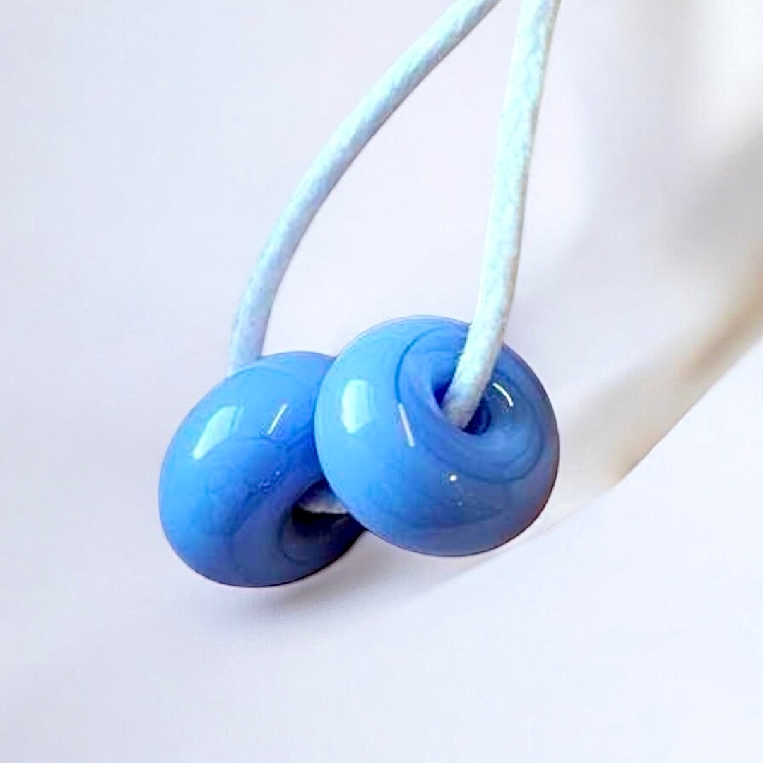 Powder Blue Donut Beads