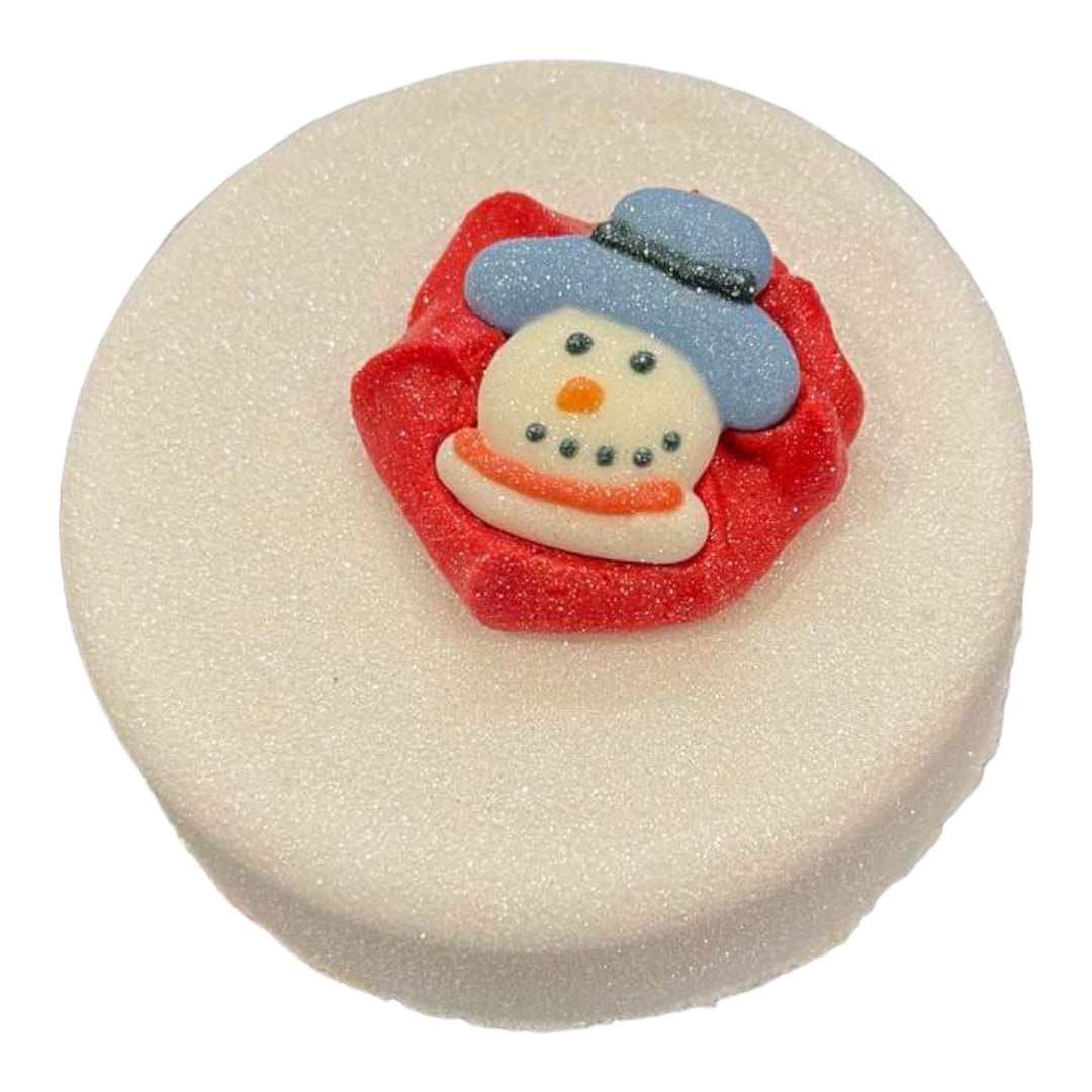 Candy Cane Snowman Puck