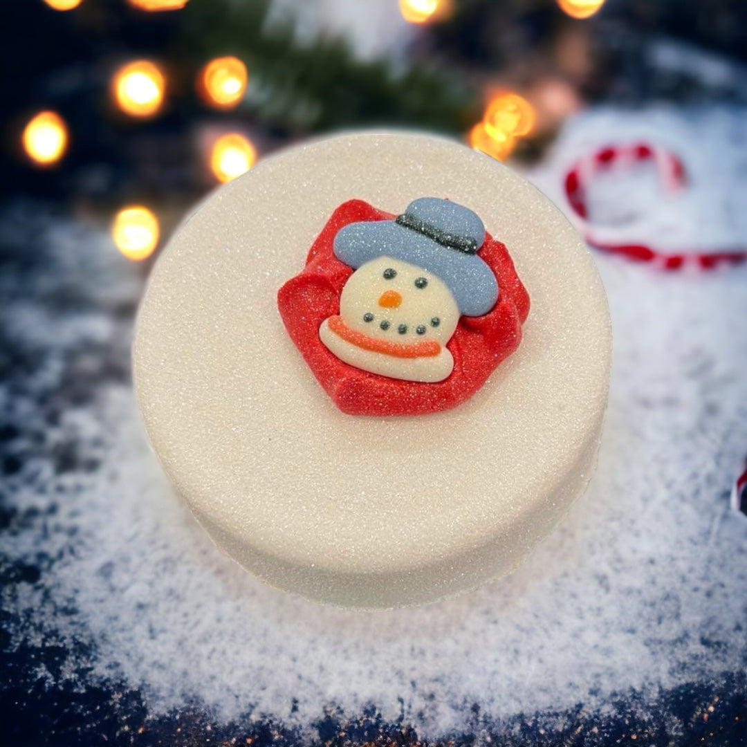 Candy Cane Snowman Puck