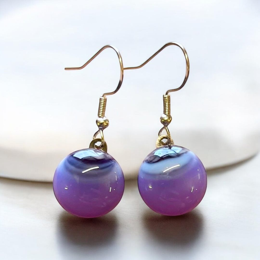 Purple Agate Earrings